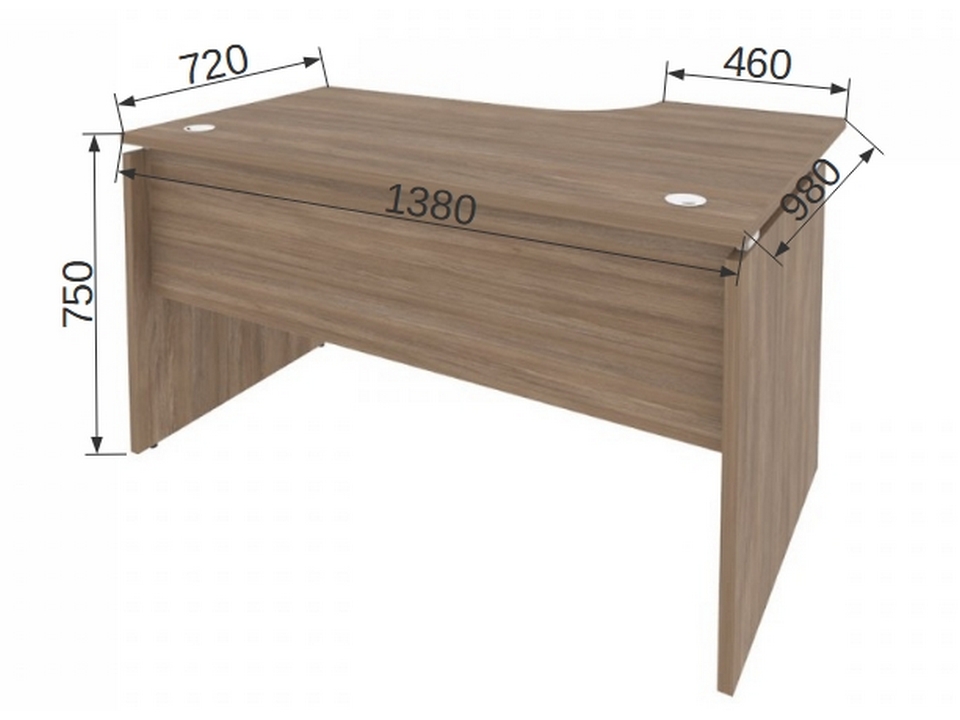 Офисная мебель для персонала ONIX O.SA-2L Стол эргономичный левый