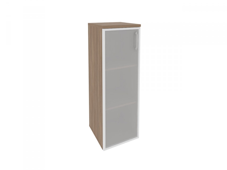 Офисная мебель для персонала ONIX O.SU-2.4R(L/R) Шкаф средний узкий (1 средний фасад стекло в раме)