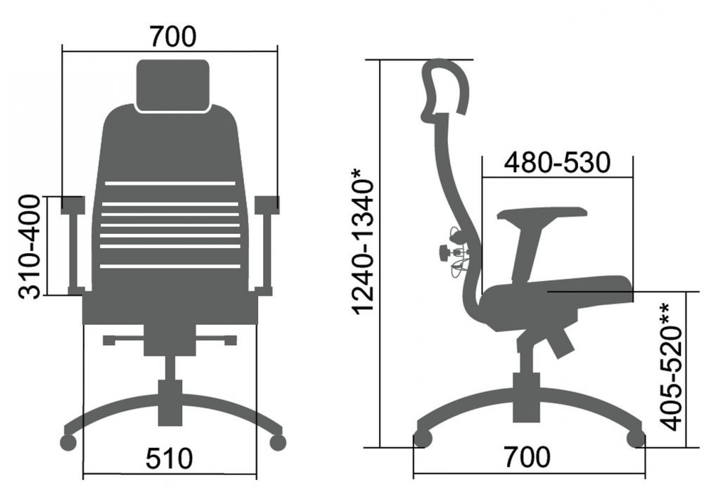 Чёрное кресло руководителя Samurai Black Edition - вид 5